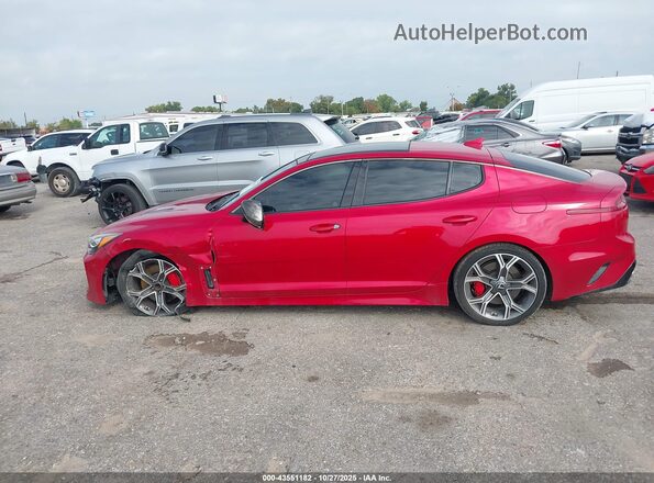KNAE55LC4J6017678 2018 KIA STINGER Red 360 interior view
