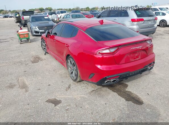 KNAE55LC4J6017678 2018 KIA STINGER Red Rear left