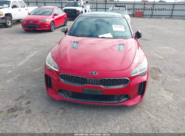 KNAE55LC4J6017678 2018 KIA STINGER Red Instrument cluster view