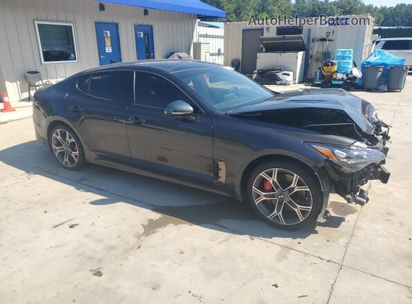 KNAE55LC6M6089857 2021 KIA STINGER Charcoal Передня права чверть