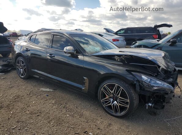 KNAE55LC9N6103705 2022 KIA STINGER Черный Передняя правая четверть