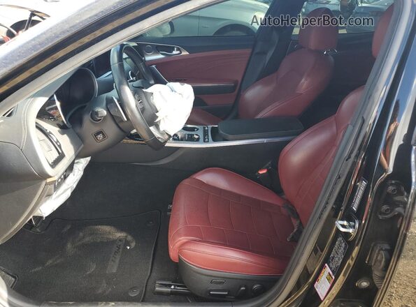KNAE55LC9N6103705 2022 KIA STINGER Черный Вид салона спереди