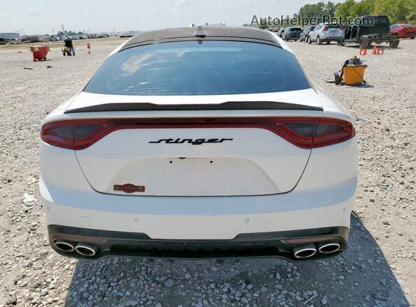 KNAE55LCXK6045888 2019 KIA STINGER White უკანა ხედი