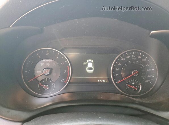 KNAE55LCXK6045888 2019 KIA STINGER White ხელსაწყოთა პანელის ხედი