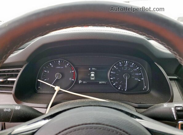 KNALC4J13L5230221 2020 KIA CADENZA White Вид щитка приладів