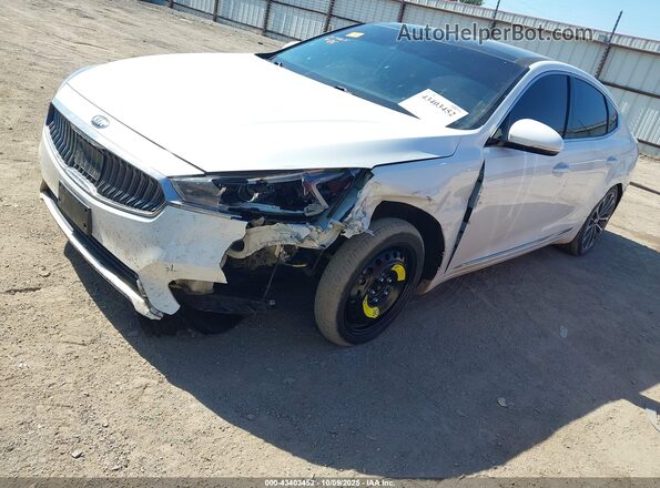KNALC4J15K5164575 2019 KIA CADENZA White Vista tres cuartos delantera izquierda