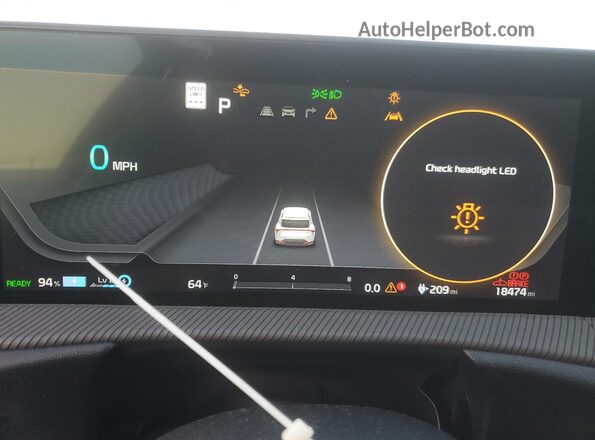 KNDC4DLC4N5082890 2022 KIA EV6 Blue Սարքավորումների վահանակի տեսք