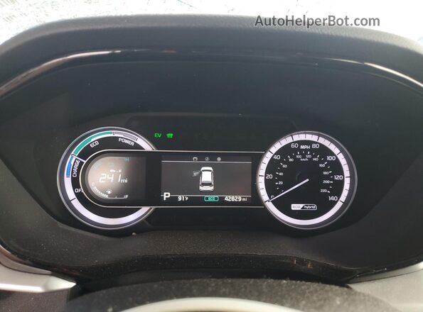 KNDCB3LC3M5471437 2021 KIA NIRO Silver ხელსაწყოთა პანელის ხედი
