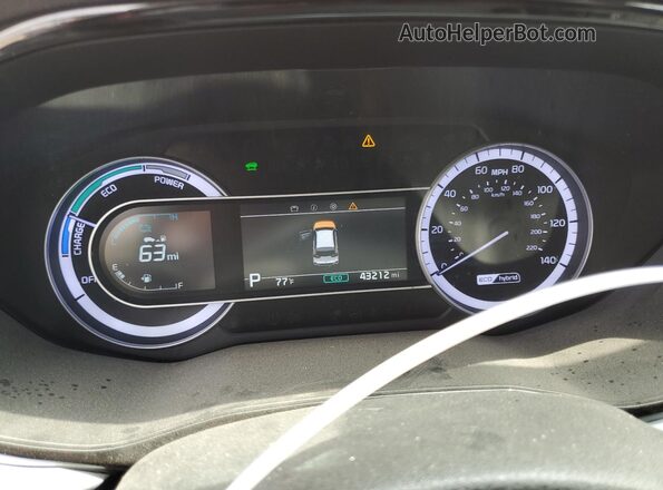 KNDCB3LC6L5435255 2020 KIA NIRO Red Widok zestawu wskaźników