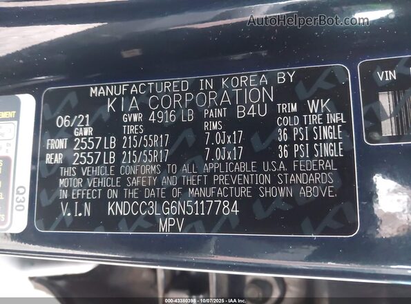 KNDCC3LG6N5117784 2022 KIA NIRO EV Blue Widok komory silnika