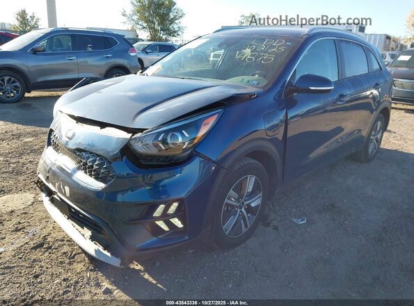 KNDCD3LD0M5484875 2021 KIA NIRO PLUG-IN HYBRID Dark Blue Առջևի ձախ երեք քառորդ տեսարան