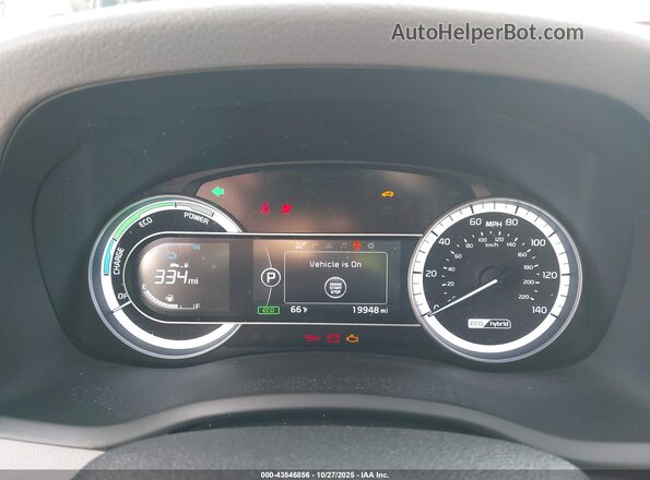 KNDCE3LC9K5224993 2019 KIA NIRO White Widok tylnych siedzeń
