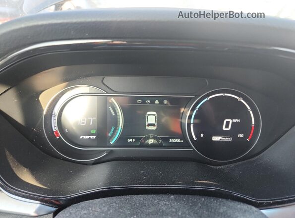 KNDCE3LG2N5134947 2022 KIA NIRO Gray ხელსაწყოთა პანელის ხედი