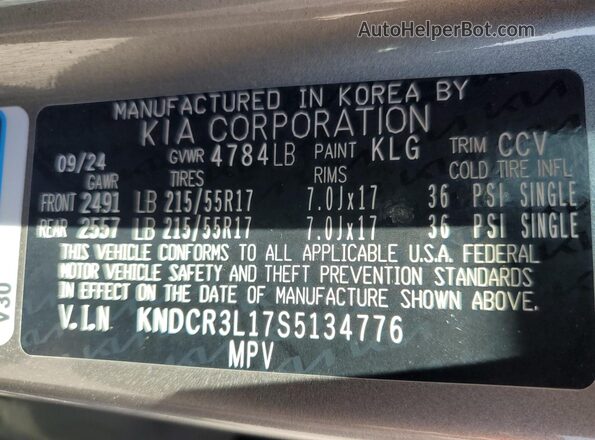 KNDCR3L17S5134776 2025 KIA NIRO Silver 