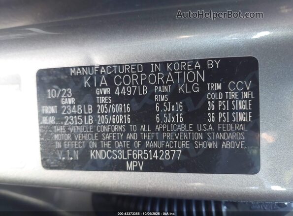 KNDCS3LF6R5142877 2024 KIA NIRO PLUG-IN HYBRID Silver Շարժիչի բաժամունքի տեսք
