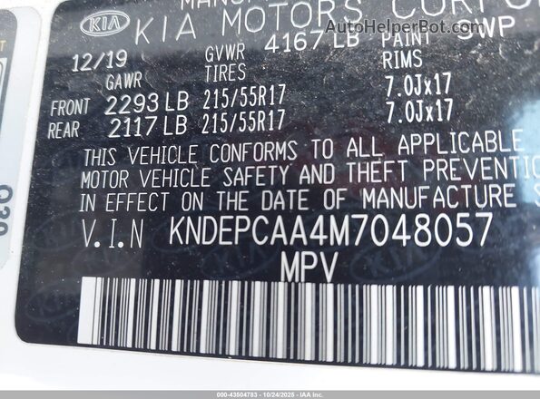 KNDEPCAA4M7048057 2021 KIA SELTOS White ძრავის განყოფილების ხედი