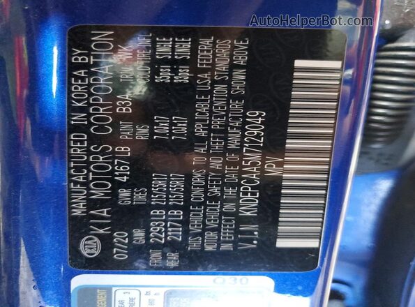 KNDEPCAA5M7129049 2021 KIA SELTOS Blue 