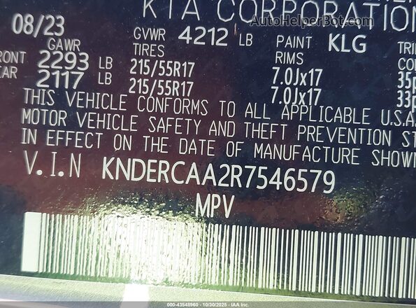 KNDERCAA2R7546579 2024 KIA SELTOS Silver ძრავის განყოფილების ხედი