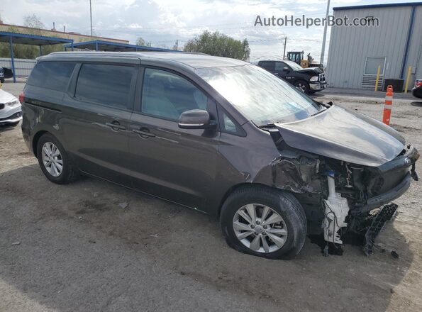 KNDMB5C15H6339150 2017 KIA SEDONA Brown Передня права чверть