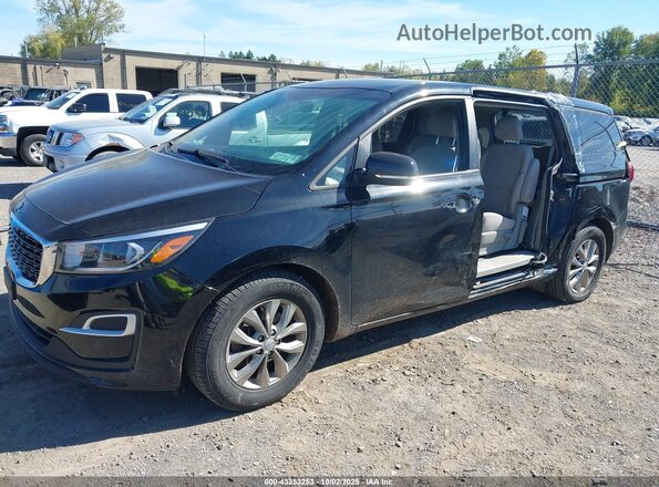 KNDMB5C17M6668507 2021 KIA SEDONA Black წინა მარცხენა ხედი სამი მეოთხედიდან