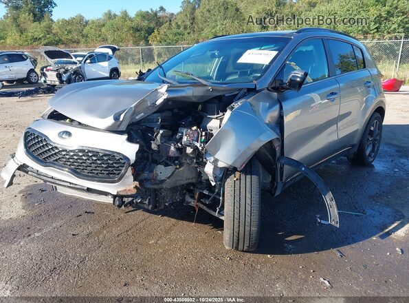 KNDP63AC4M7854154 2021 KIA SPORTAGE Gray წინა მარცხენა ხედი სამი მეოთხედიდან
