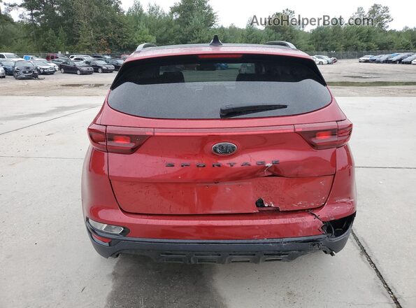 KNDP63AC9M7928605 2021 KIA SPORTAGE Red Вид ззаду