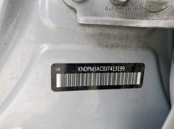 KNDPM3AC0J7413199 2018 KIA SPORTAGE Серебряный 