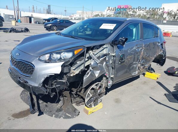 KNDPN3AC1M7890984 2021 KIA SPORTAGE Silver წინა მარცხენა ხედი სამი მეოთხედიდან