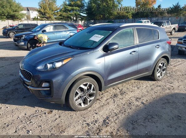 KNDPNCAC9L7835312 2020 KIA SPORTAGE Blue წინა მარცხენა ხედი სამი მეოთხედიდან