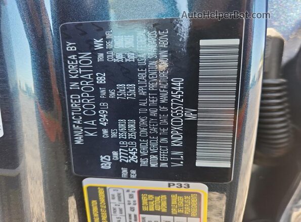 KNDPXCDG5S7245440 2025 KIA SPORTAGE Blue Панорамний вид салону 360°