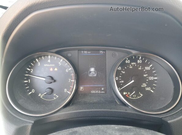 KNMAT2MT3KP500563 2019 NISSAN ROGUE Black ხელსაწყოთა პანელის ხედი