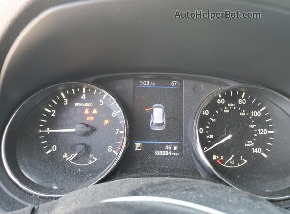 KNMAT2MT5JP506198 2018 NISSAN ROGUE Silver Instrument cluster view
