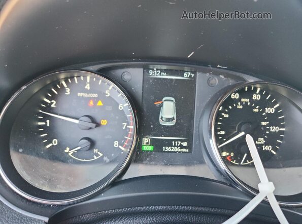 KNMAT2MV7HP522978 2017 NISSAN ROGUE Black Widok zestawu wskaźników