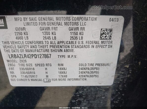 LRBAZLR42PD127867 2023 BUICK ENVISION Black Engine compartment view