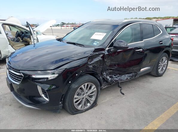 LRBAZLR47PD032205 2023 BUICK ENVISION Black წინა მარცხენა ხედი სამი მეოთხედიდან