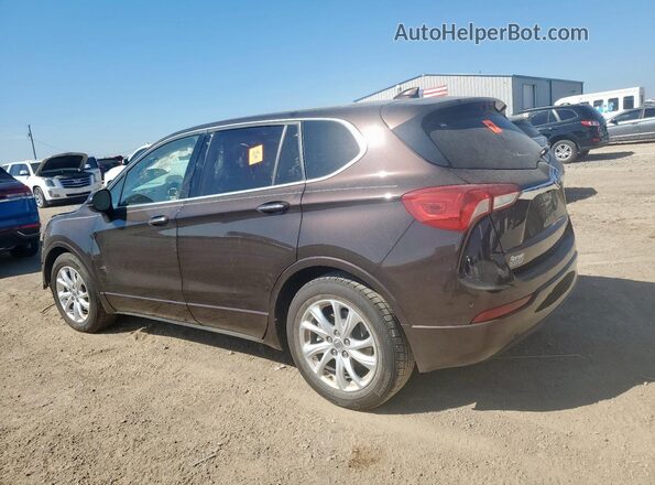LRBFXBSA9LD163765 2020 BUICK ENVISION Burgundy Trasero izquierdo