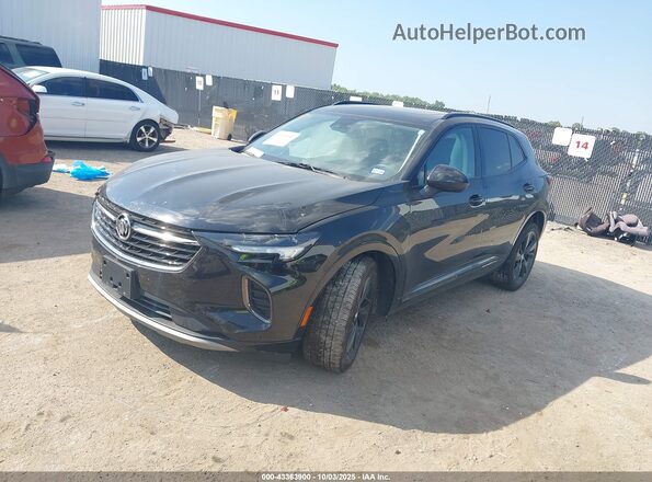 LRBFZNR48PD100366 2023 BUICK ENVISION Black Առջևի ձախ երեք քառորդ տեսարան