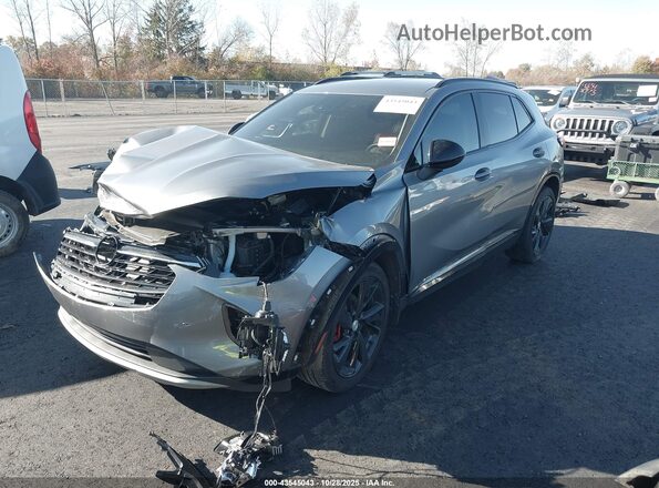LRBFZPR41MD072157 2021 BUICK ENVISION Gray წინა მარცხენა ხედი სამი მეოთხედიდან