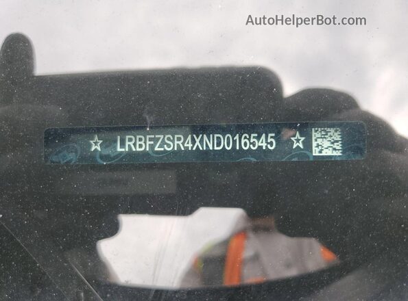 LRBFZSR4XND016545 2022 BUICK ENVISION Purple Вид наклейки з VIN-кодом