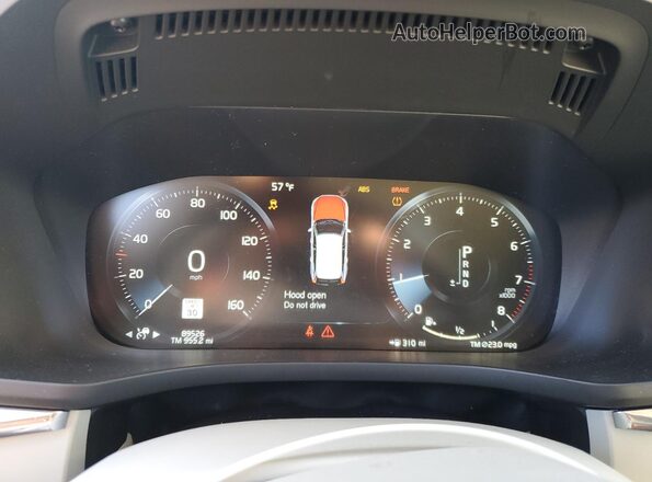 LYV102RL7KB330026 2019 VOLVO XC60 Gray Instrument cluster view