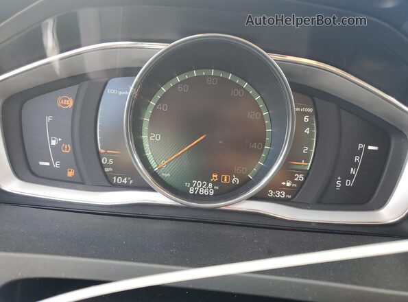 LYV402HK3JB171722 2018 VOLVO S60 Beige Instrument cluster view