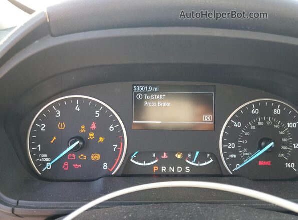MAJ3S2GE1LC331201 2020 FORD ECOSPORT Gray Widok zestawu wskaźników