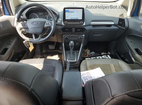 MAJ6S3JL4LC312989 2020 FORD ECOSPORT Blue Вид панелі приладів