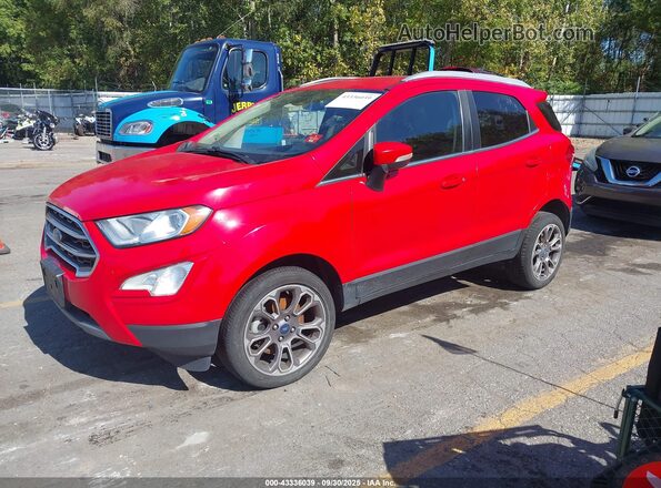 MAJ6S3KL2LC329630 2020 FORD ECOSPORT Red წინა მარცხენა ხედი სამი მეოთხედიდან
