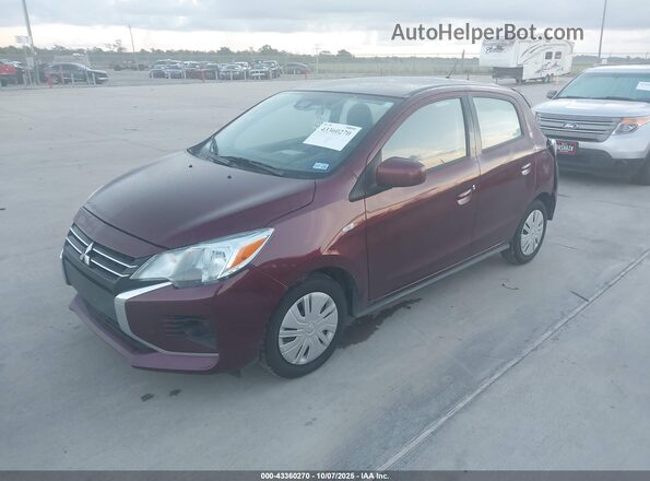 ML32AUHJ7PH003115 2023 MITSUBISHI MIRAGE Maroon Vista tres cuartos delantera izquierda
