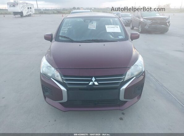 ML32AUHJ7PH003115 2023 MITSUBISHI MIRAGE Maroon Vista del cuadro de instrumentos