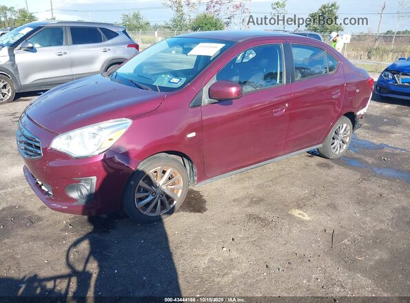 ML32F3FJ2KHF06089 2019 MITSUBISHI MIRAGE G4 Burgundy Առջևի ձախ երեք քառորդ տեսարան