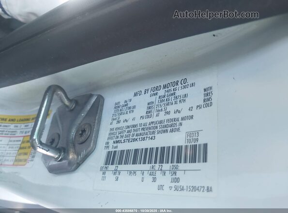 NM0LS7E28K1387143 2019 FORD TRANSIT CONNECT White Շարժիչի բաժամունքի տեսք