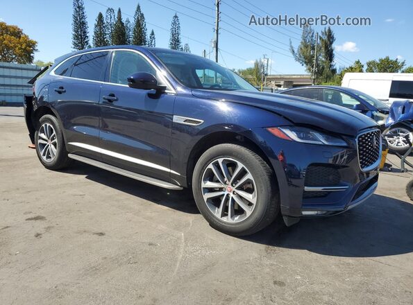 SADCJ2EX5NA699689 2022 JAGUAR F-PACE Blue Առջևի աջ