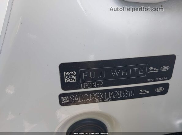 SADCJ2GX1JA283310 2018 JAGUAR F-PACE White ძრავის განყოფილების ხედი